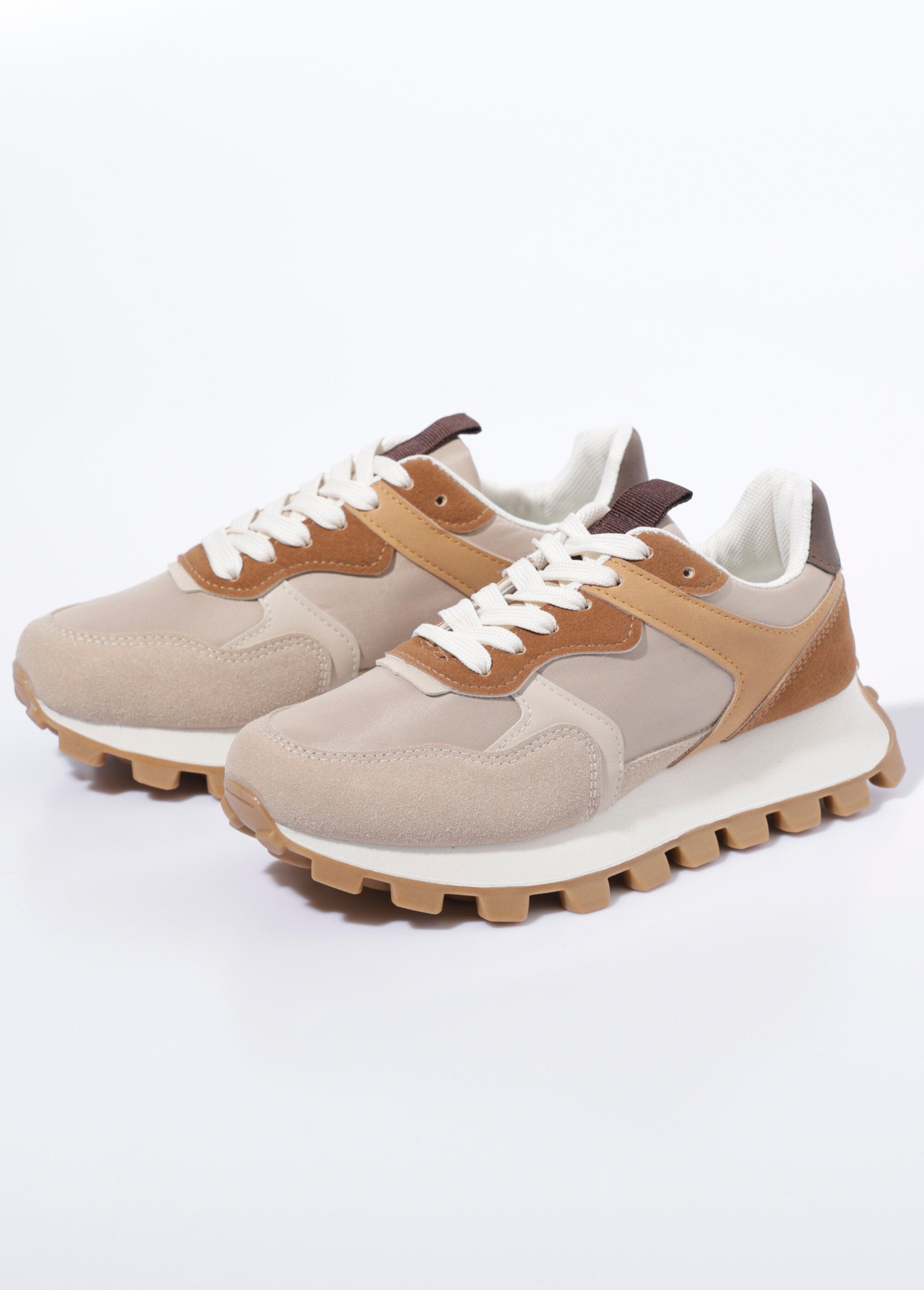 Multi-material_sneakers_with_lugged_sole_Beige_DE1_slim
