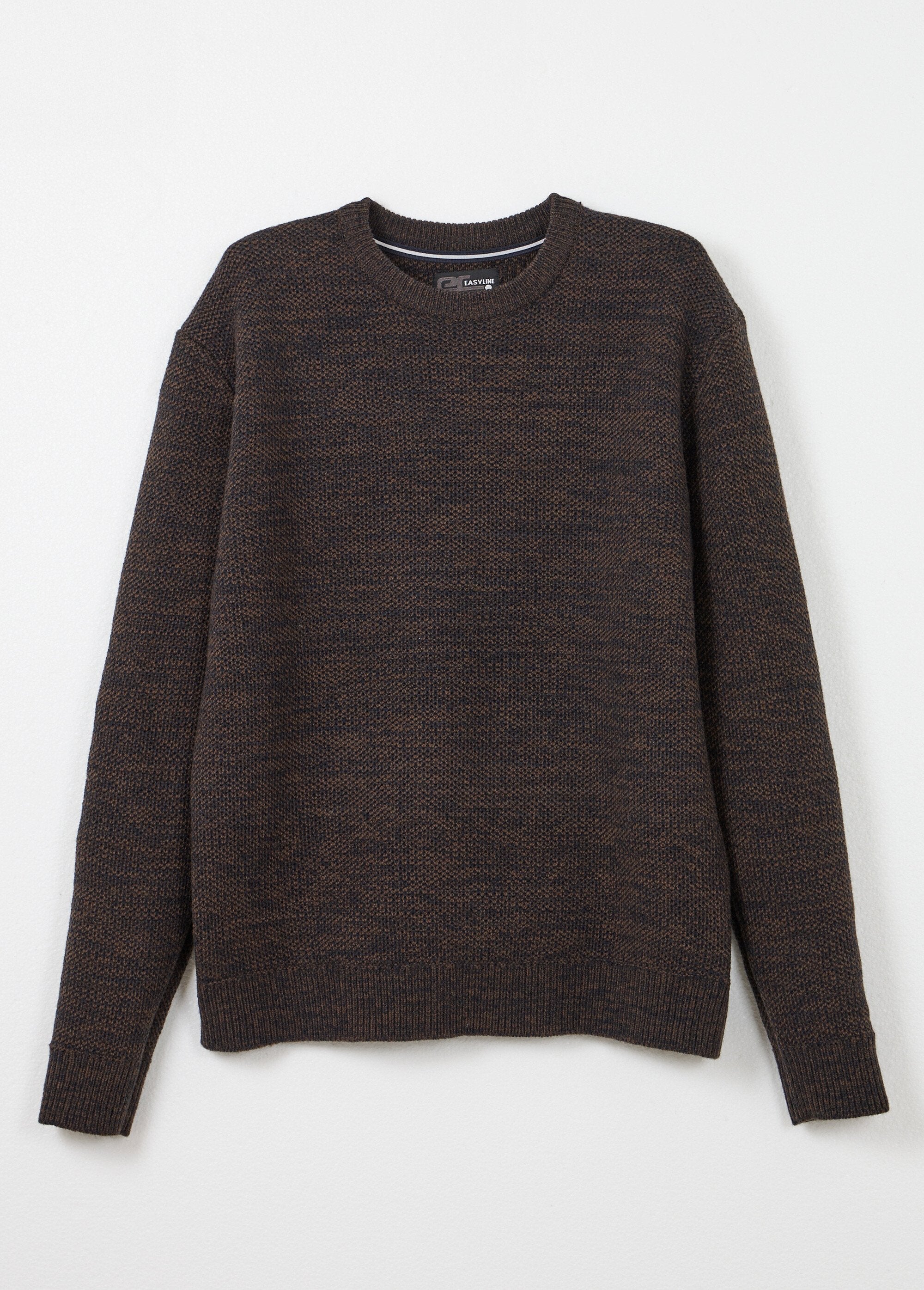 Long-sleeved_wool_marl_knit_round_neck_sweater_Brown_AP1_slim