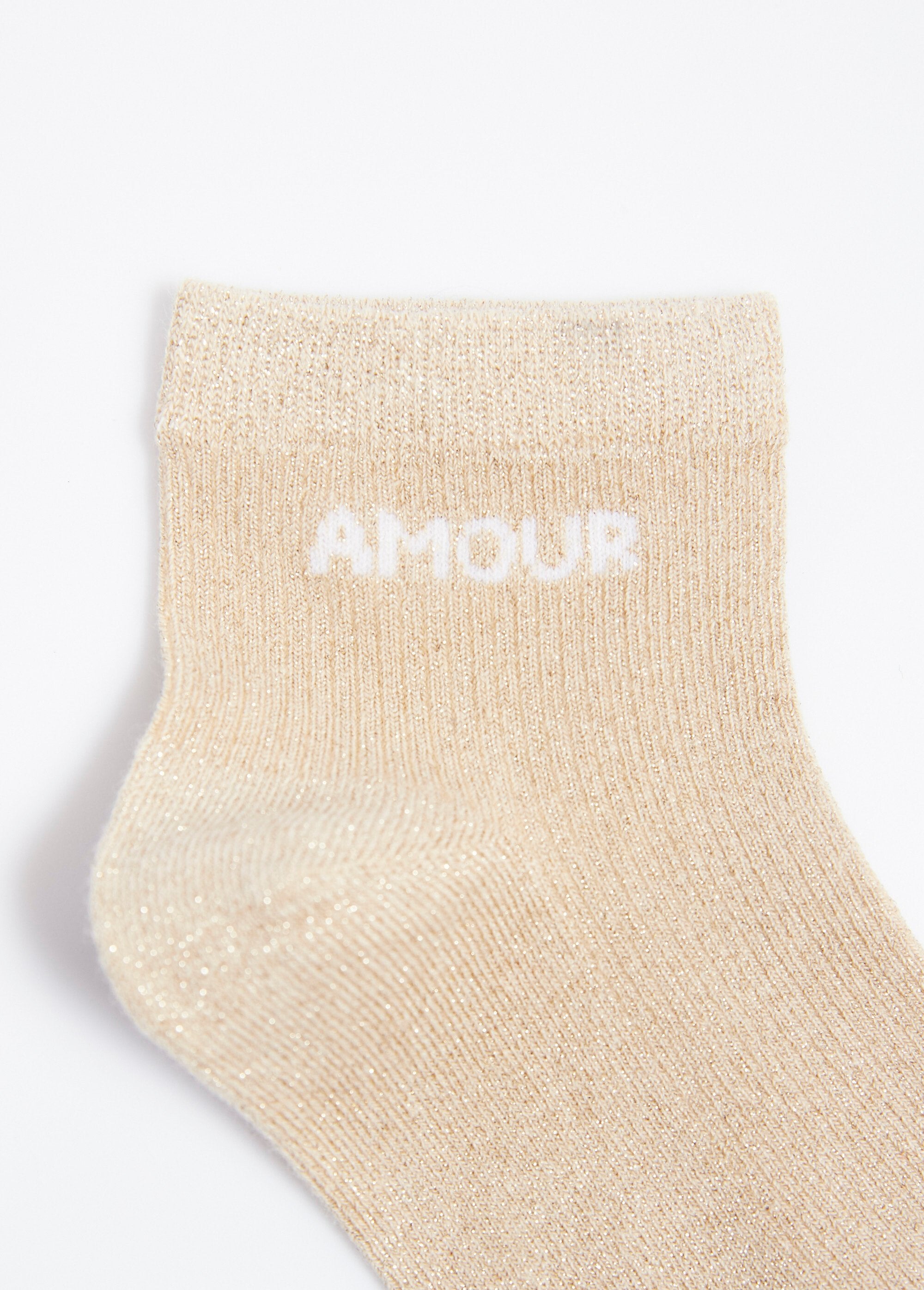 Metallic_thread_socks,_LOVE_message_Light_beige_DE2_slim