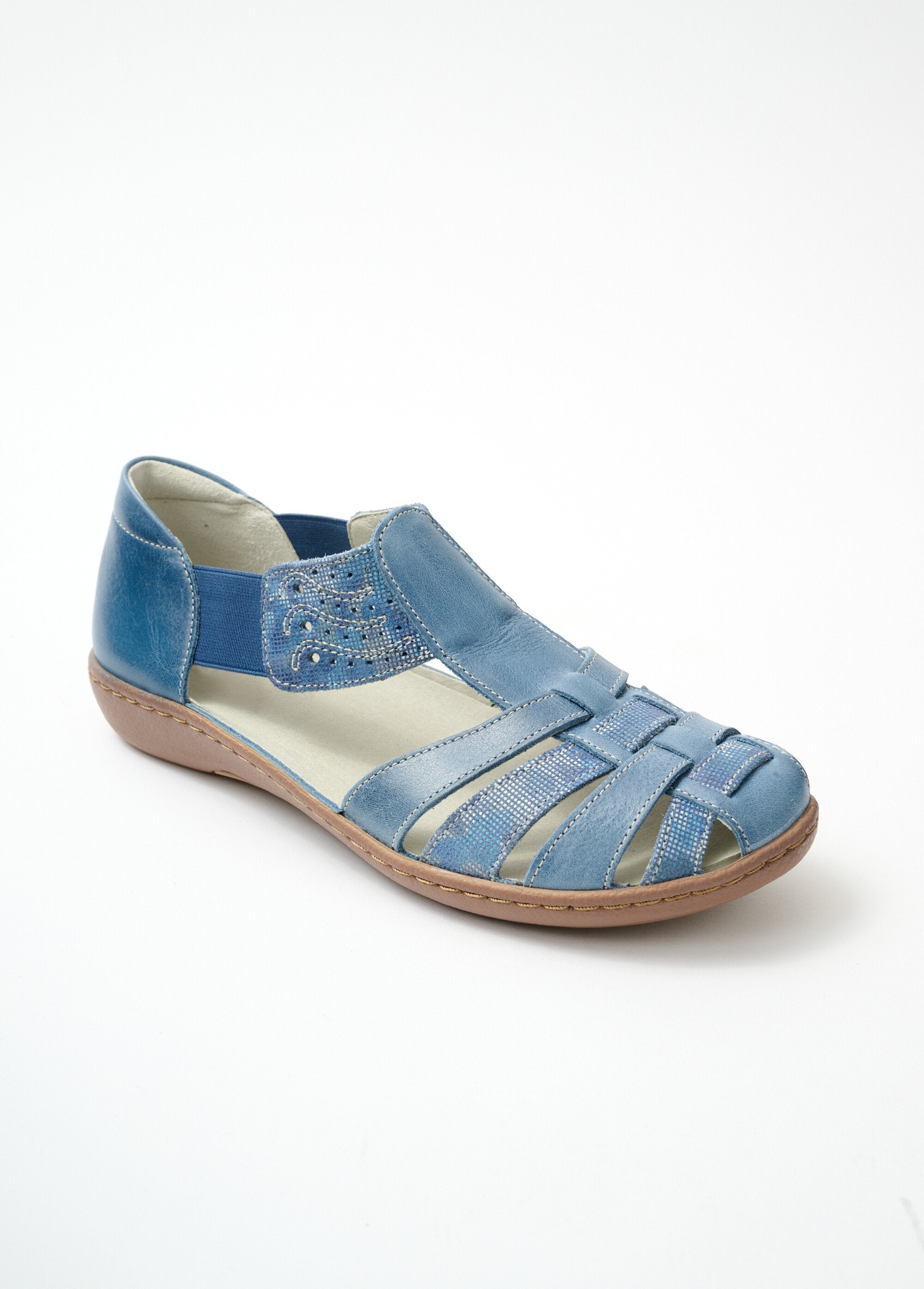 Comfort_wide_elasticated_leather_ballet_flats_Blue_FA1_slim