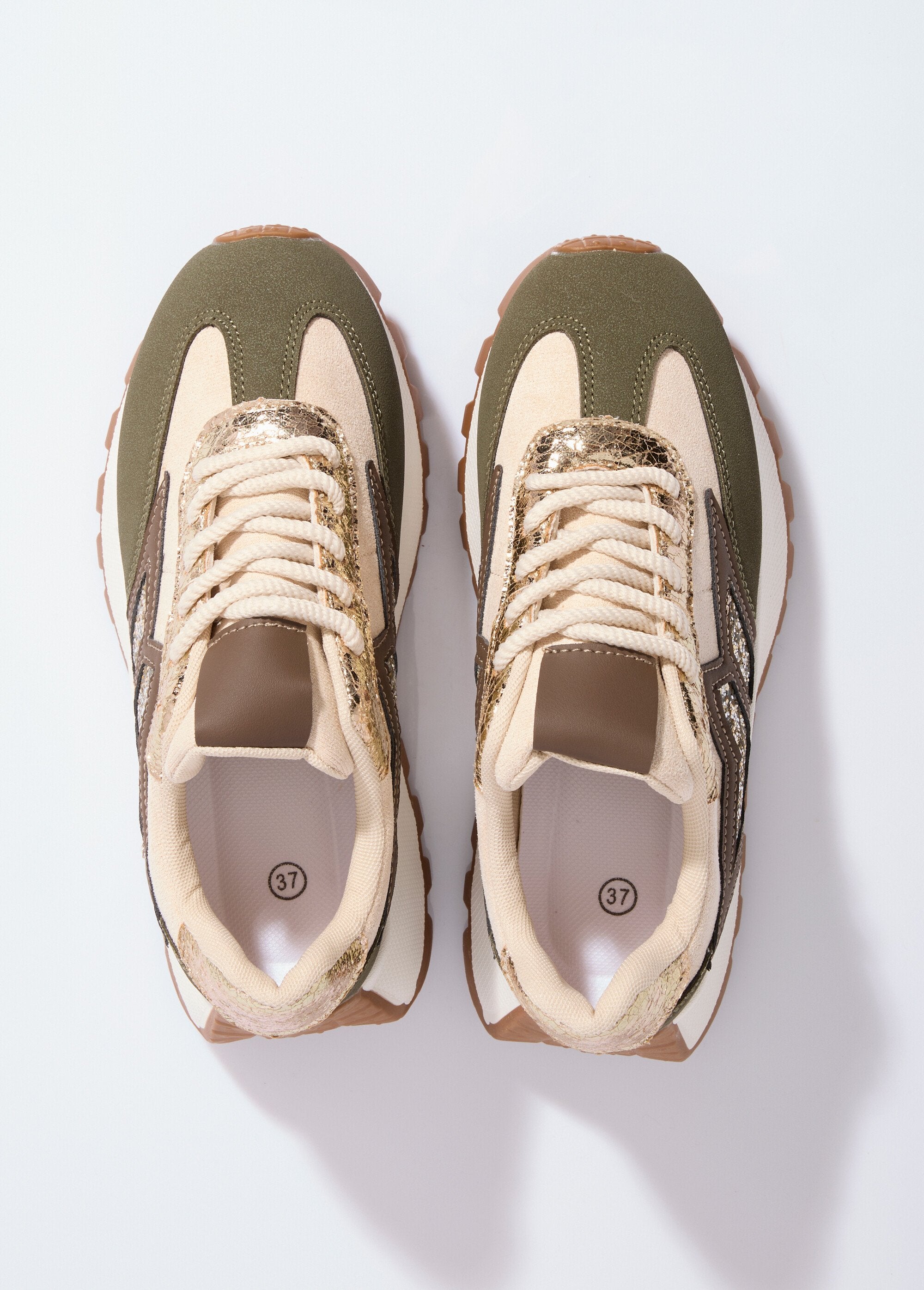 Multi-material_sneakers_with_wedge_sole_Green_and_beige_OV1_slim