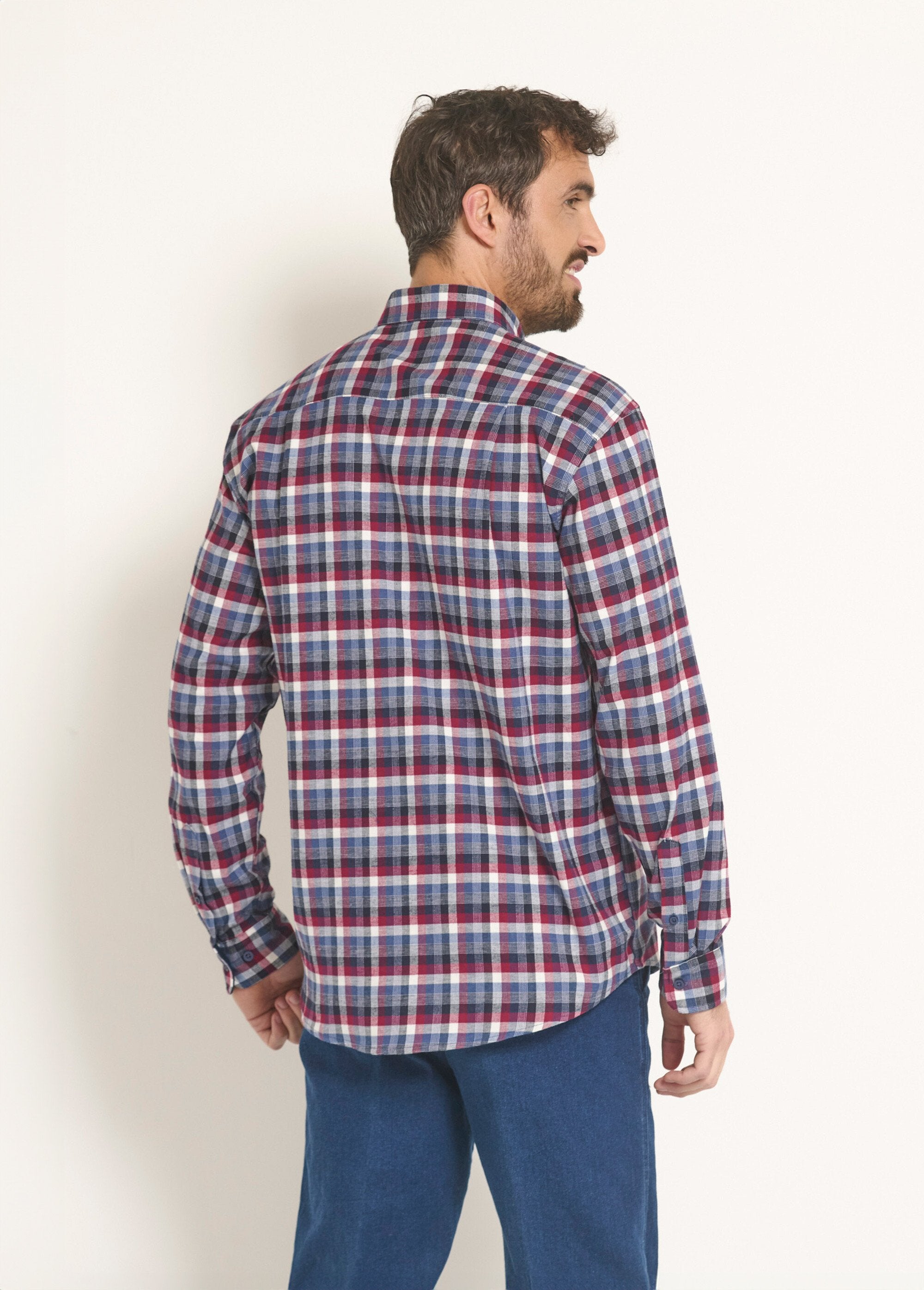 Stretchy_plaid_flannel_shirt_Burgundy_tiles_DO1_slim