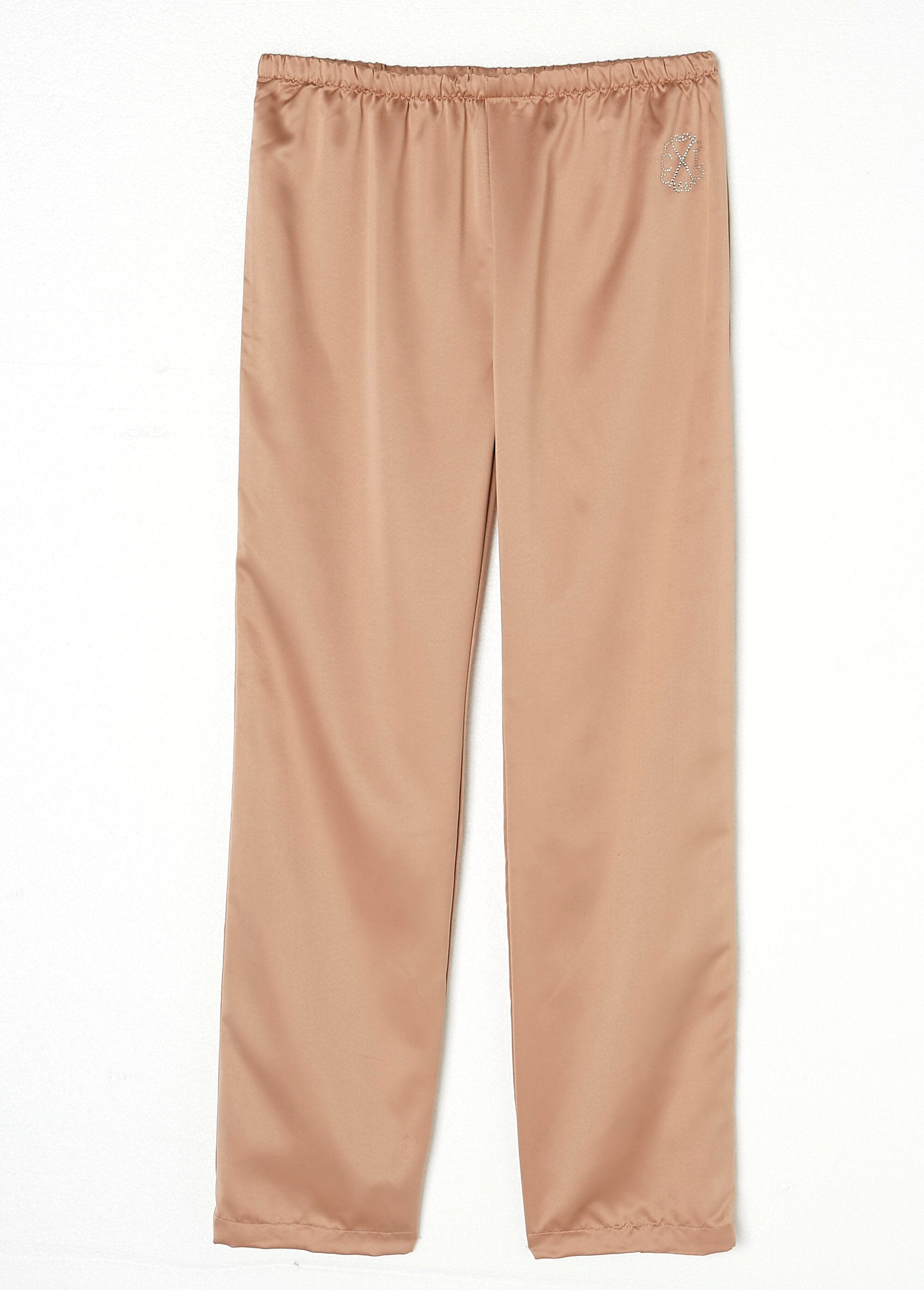 Pantalon_Pyjama_chic_satin_Beige_FA1_slim