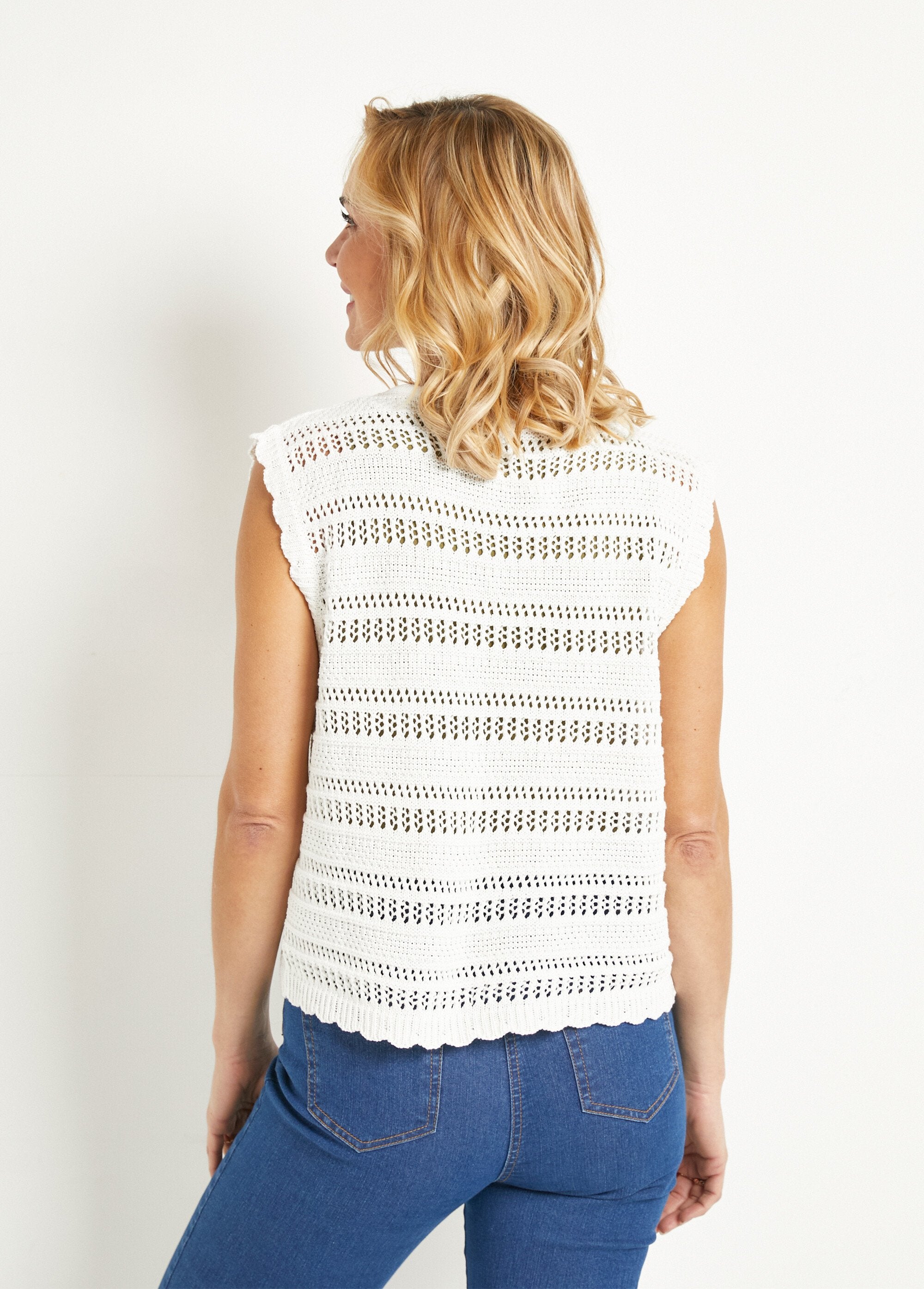 Short_sleeveless_openwork_V-neck_ecru_vest_Ecru_DO1_slim