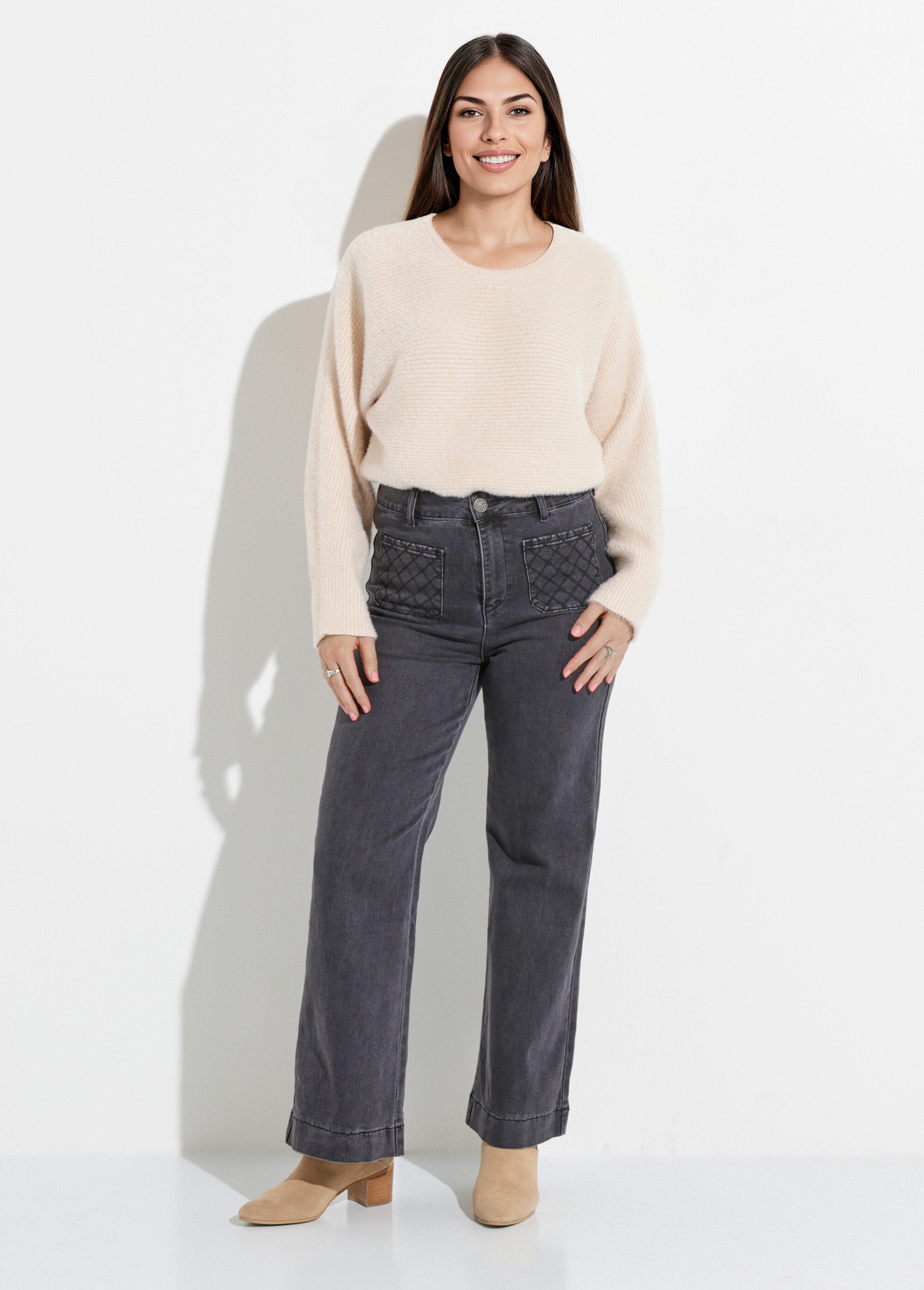 Jean_flare_à_poches,_spécial_PETITE_Gris_anthracite_SF1_slim
