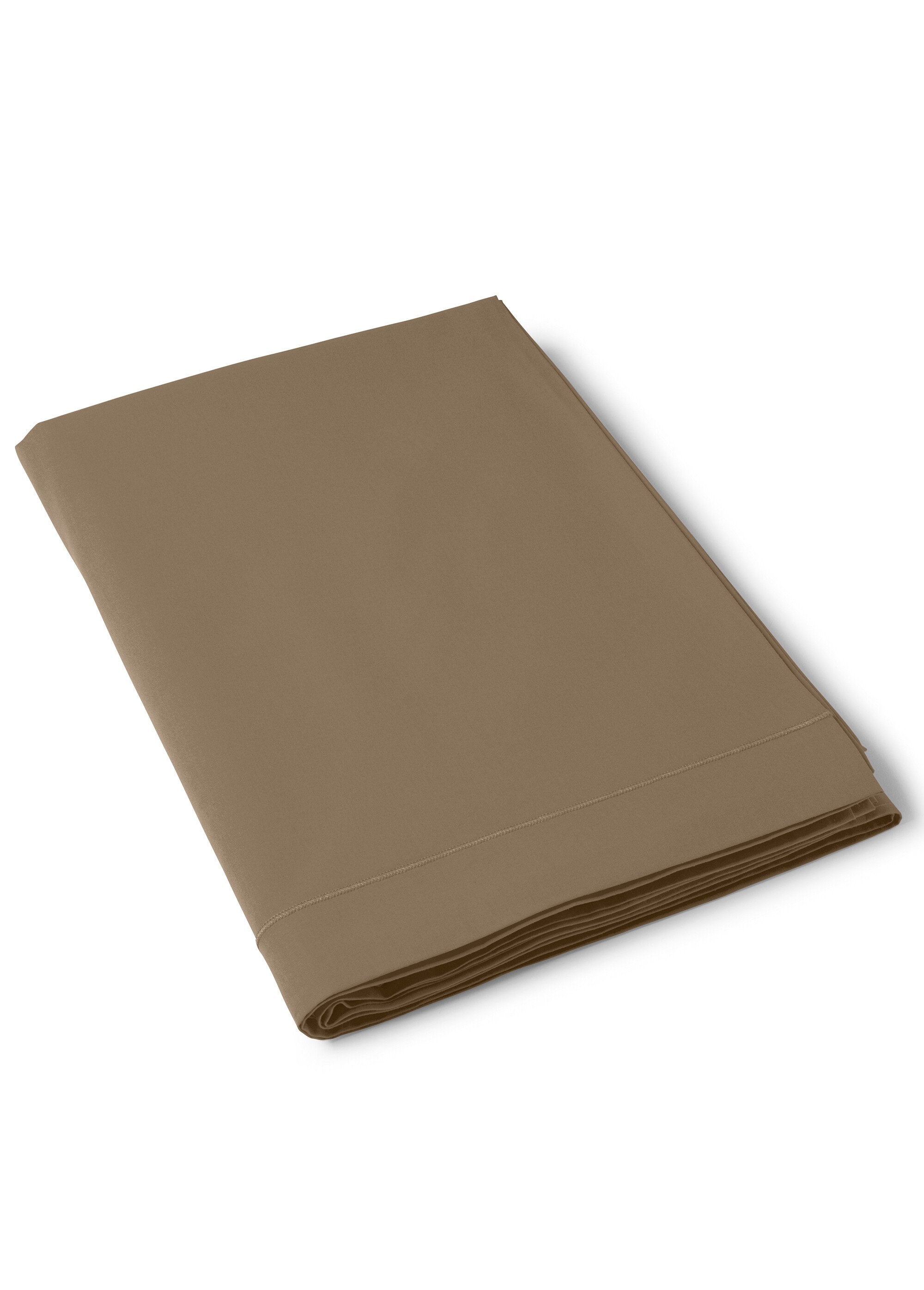 RELAX_plain_pure_cotton_flat_sheet_Taupe_brown_FA1_slim