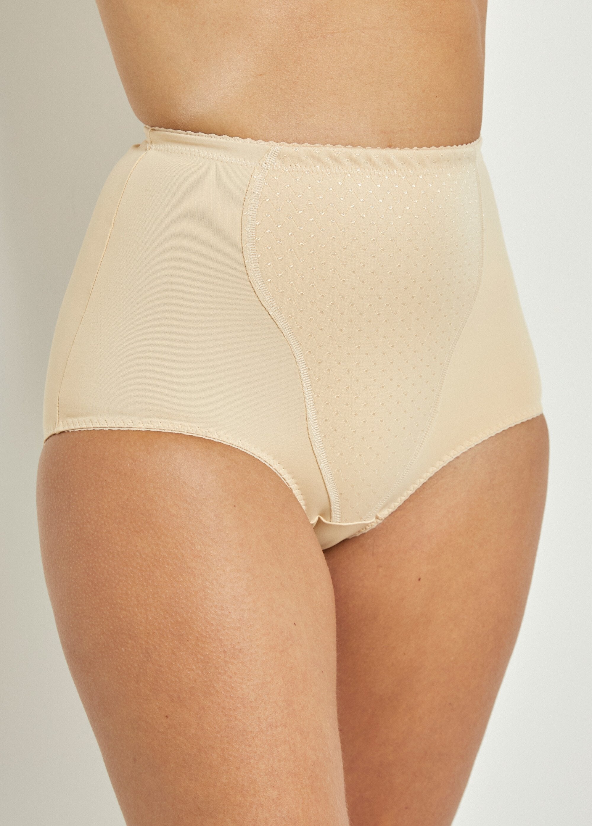 Marlene®_-_Culotte_gaine_taille_haute_à_pois_Nude_FA1_slim