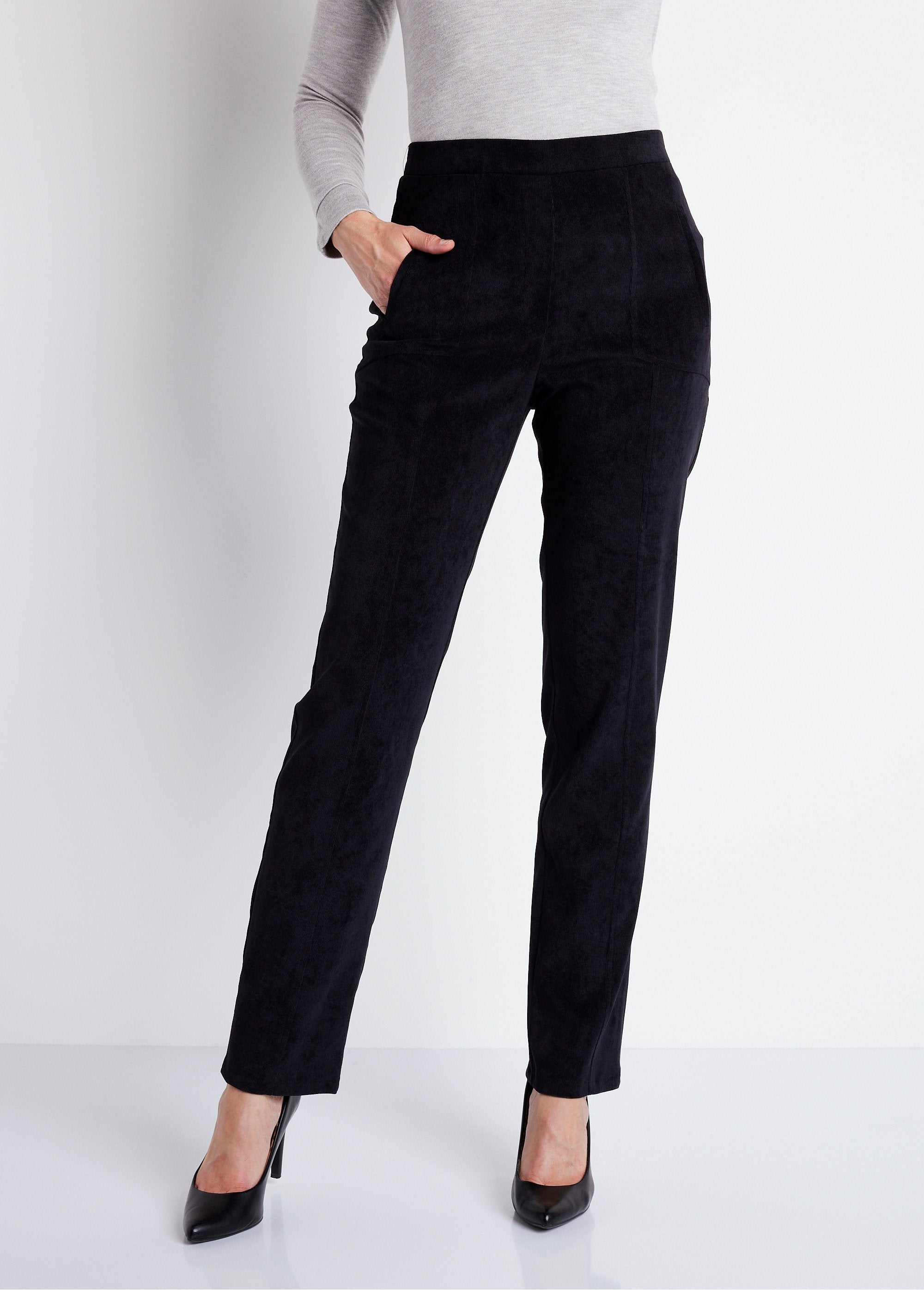 Straight_pants_with_elasticated_waist_and_milleraies_velvet_Black_FA1_slim