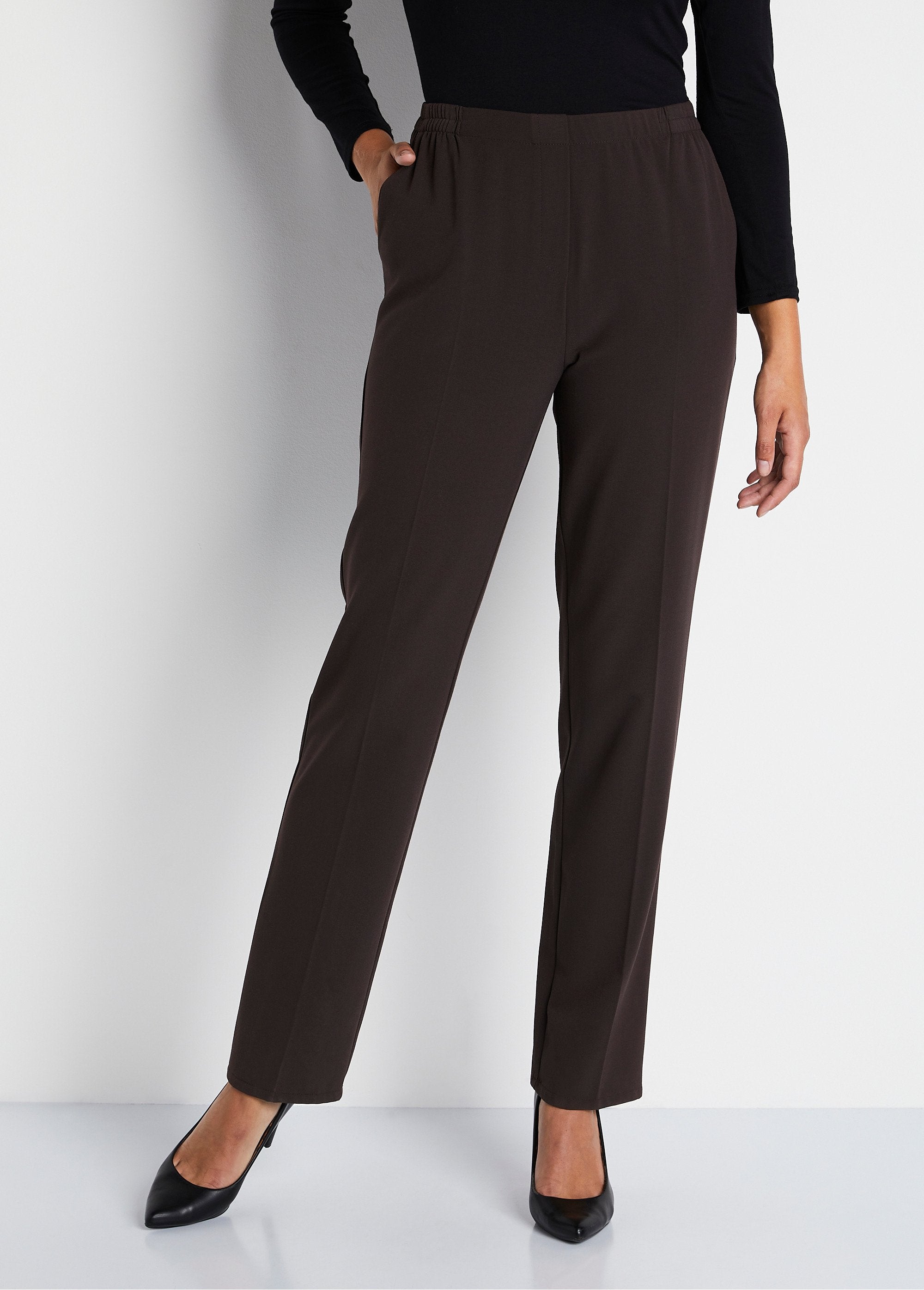 Straight_pants_with_semi-elasticated_waist_Brown_FA1_slim