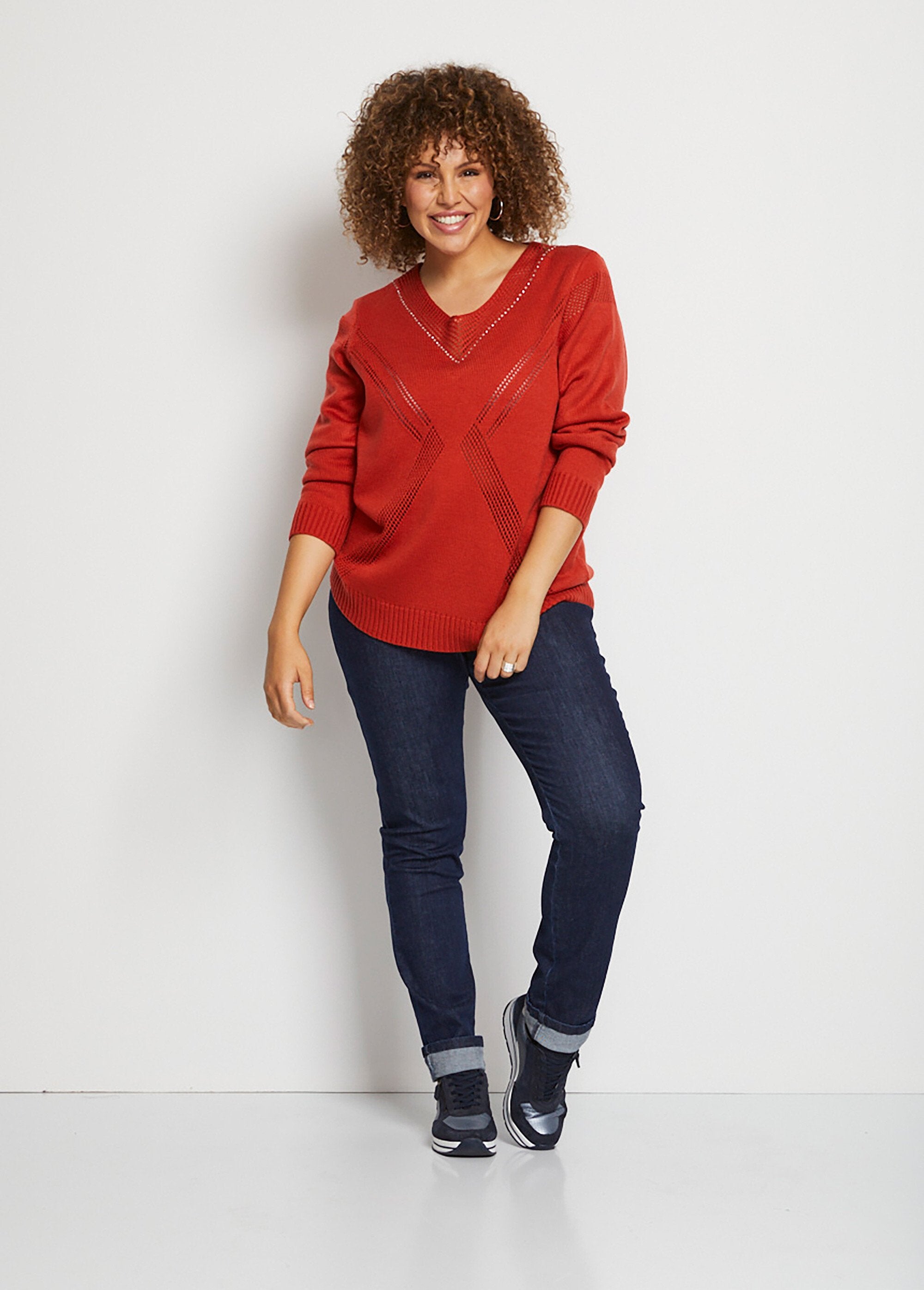 Jeweled_mesh_rhinestone_V-neck_sweater_Spicy_SF1_curvy