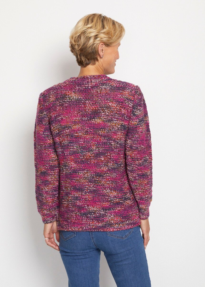 Round_neck_knitted_sweater_with_mouliné_effect_Blackcurrant_and_navy_DO1_slim