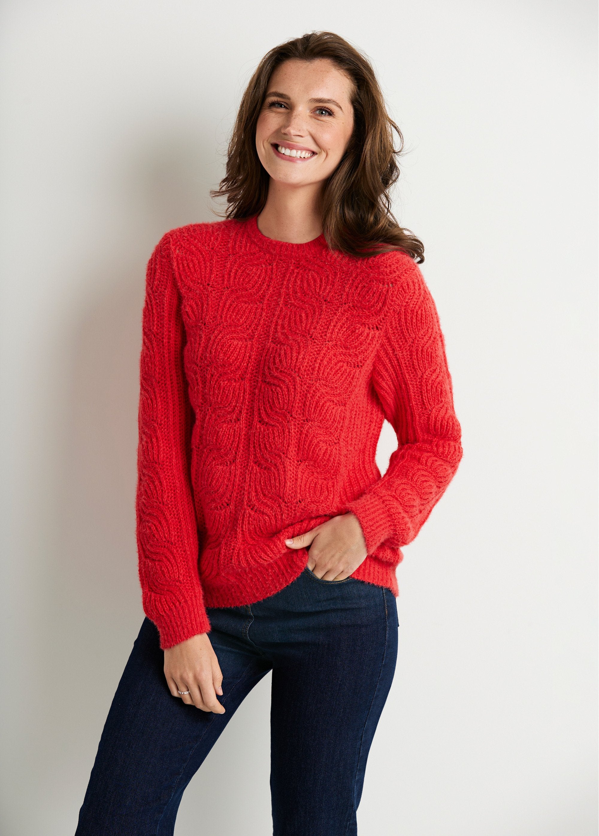 Round_neck_fancy_knit_sweater_Coral_FA1_slim