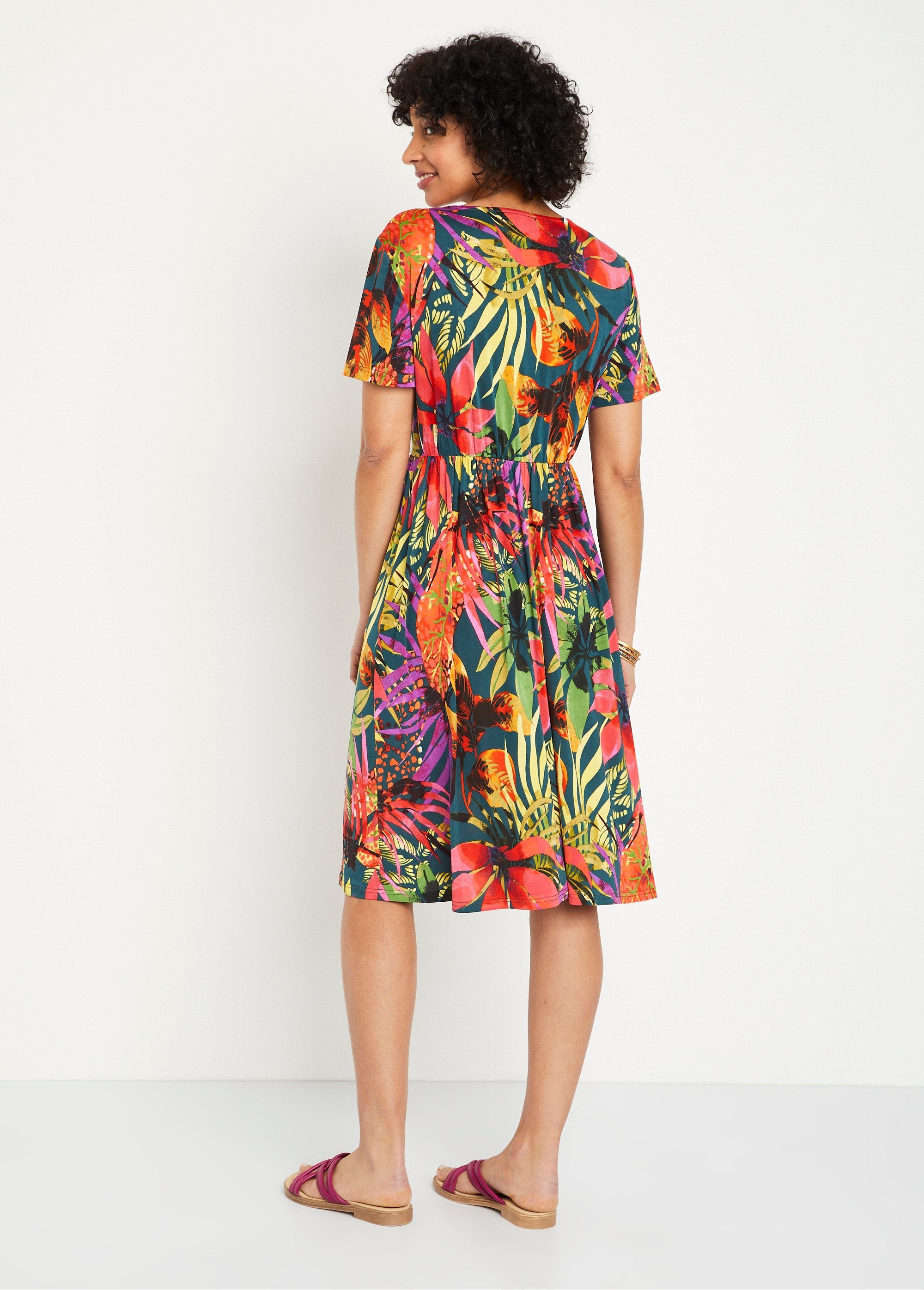 Exotic_print_short_wrap_dress_Multicolor_DO1_slim