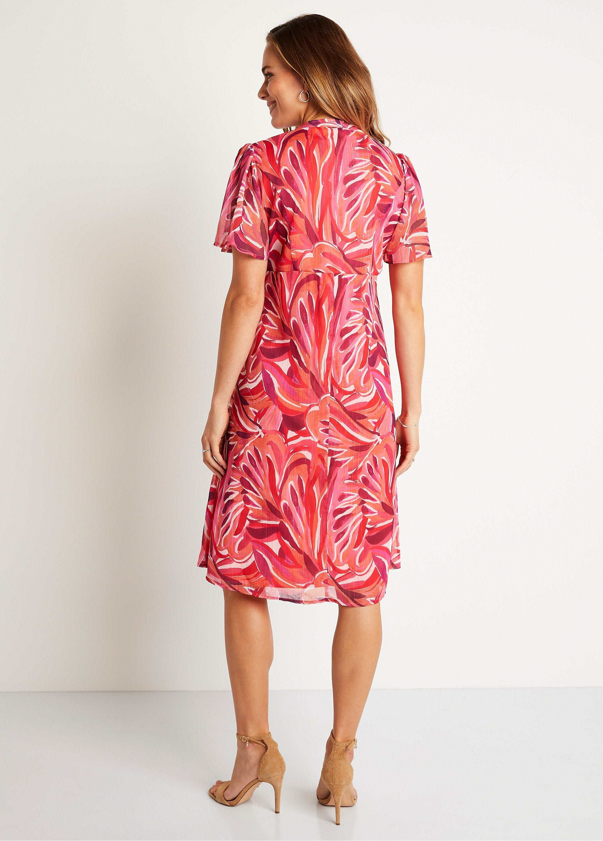 Short_flared_leaf_pattern_dress_Fuchsia_and_pink_DO1_slim