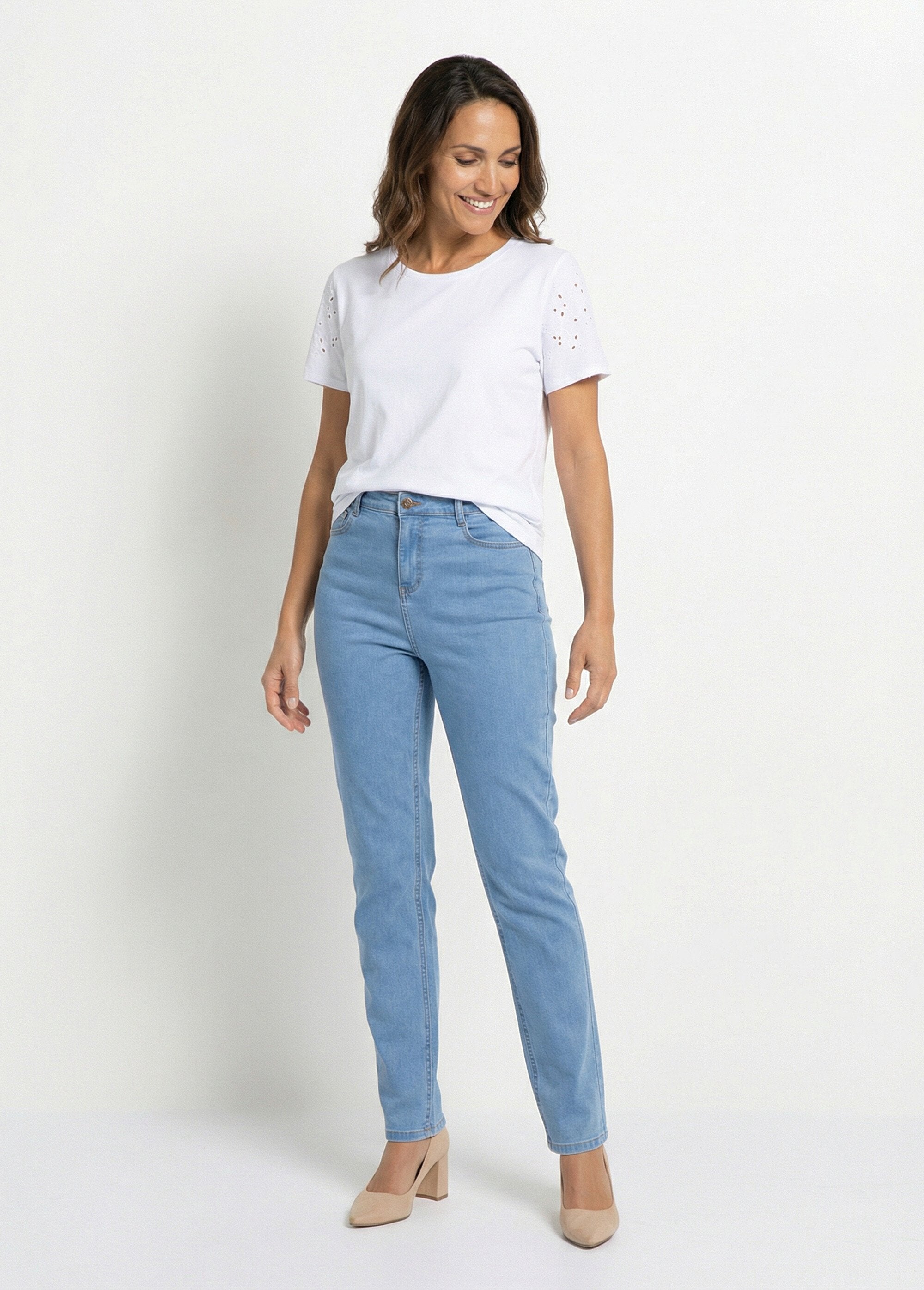 Short-sleeved_embroidered_stretch_cotton_T-shirt_White_SF1_slim