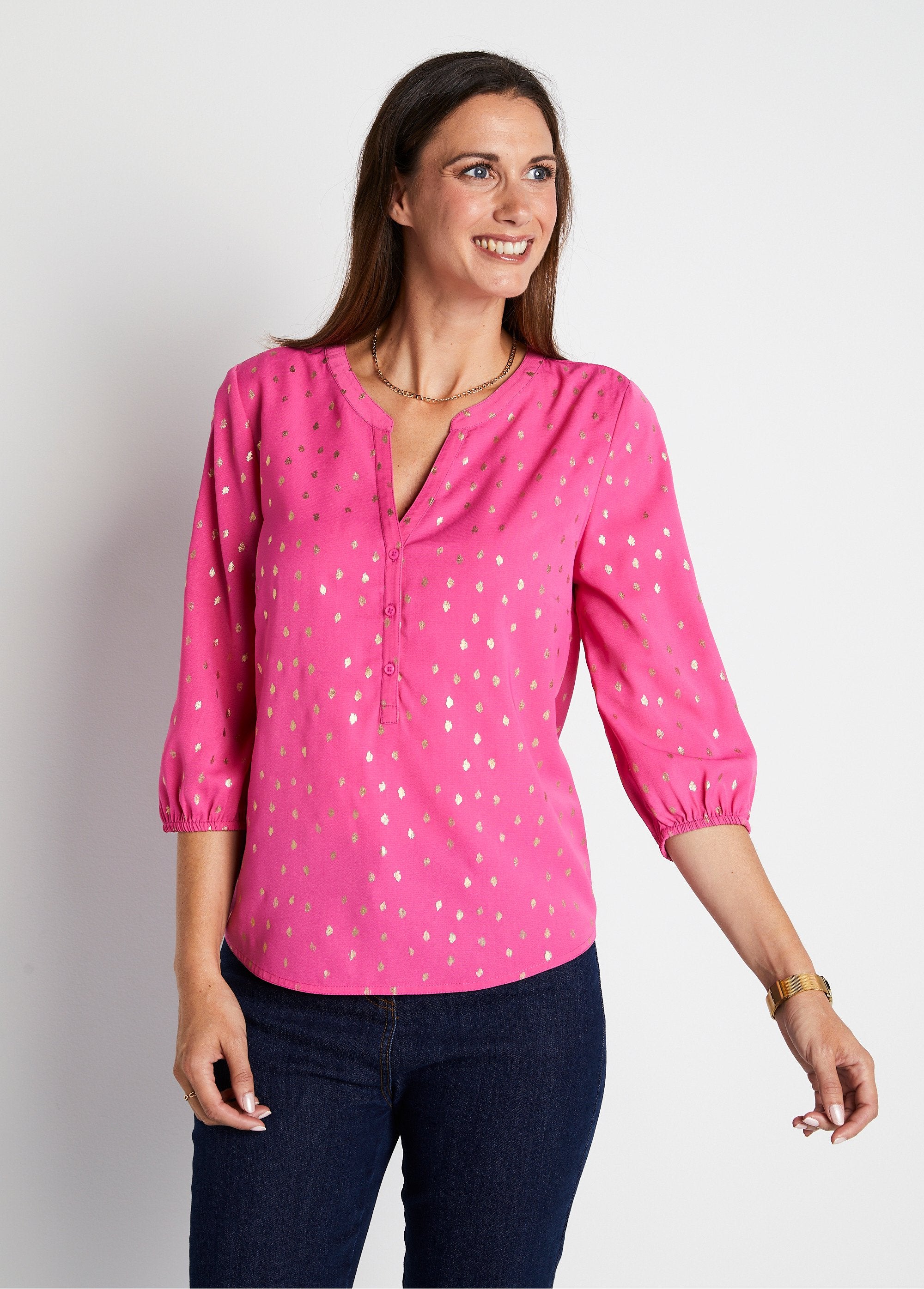 Loose_mid-length_tunic_with_3/4_sleeves_Pink_FA1_slim