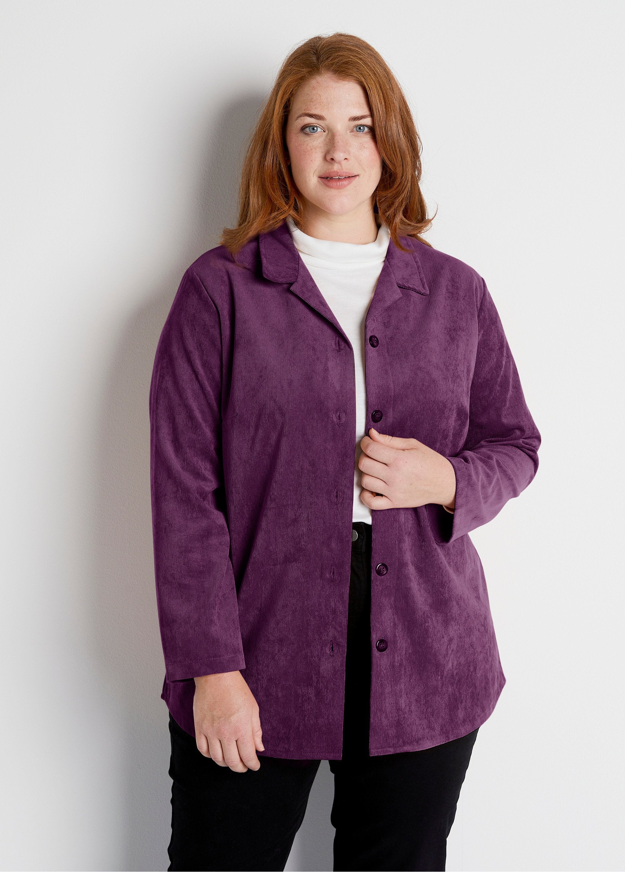 Milleraies_velvet_overshirt_jacket_with_tailored_collar_Plum_FA1_curvy